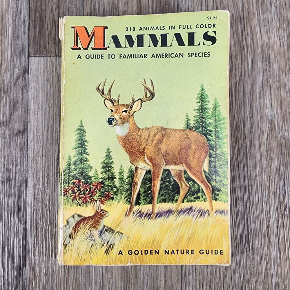 Vintage 1955 Mammals A Golden Nature Guide American Species Book Zim Hoffmeister